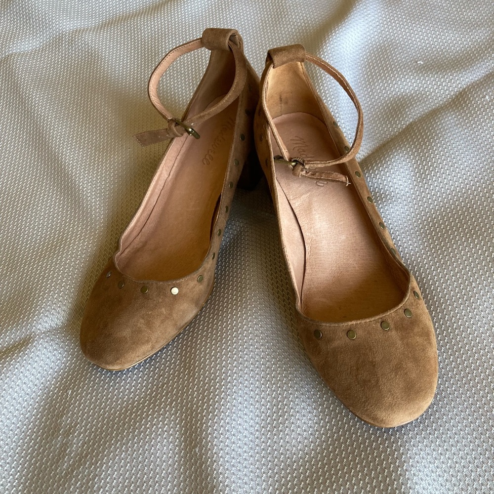 Madewell suede pumps with ankle strap. Sz 8. $45